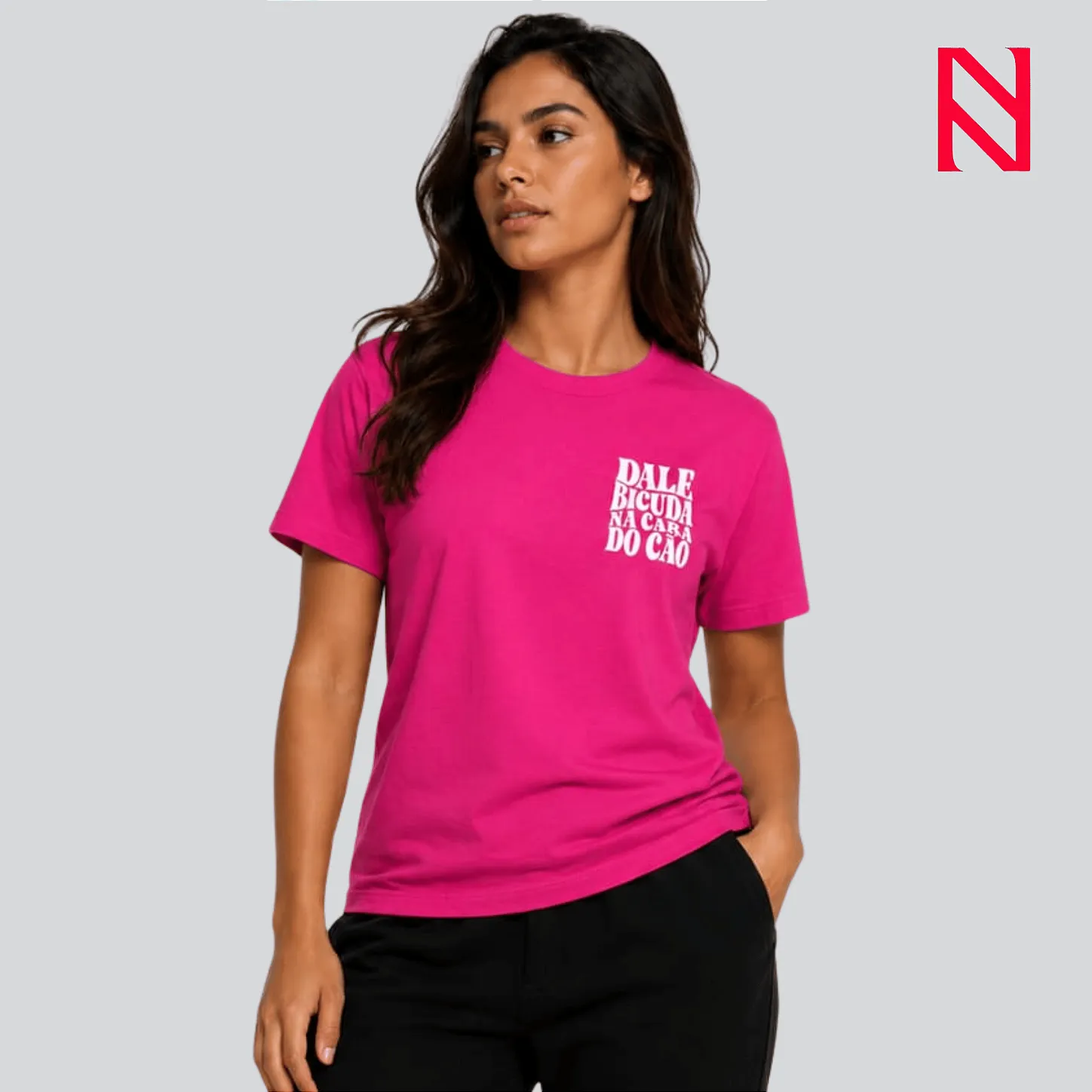 Camiseta Feminina Irmã Marluce — Rosa