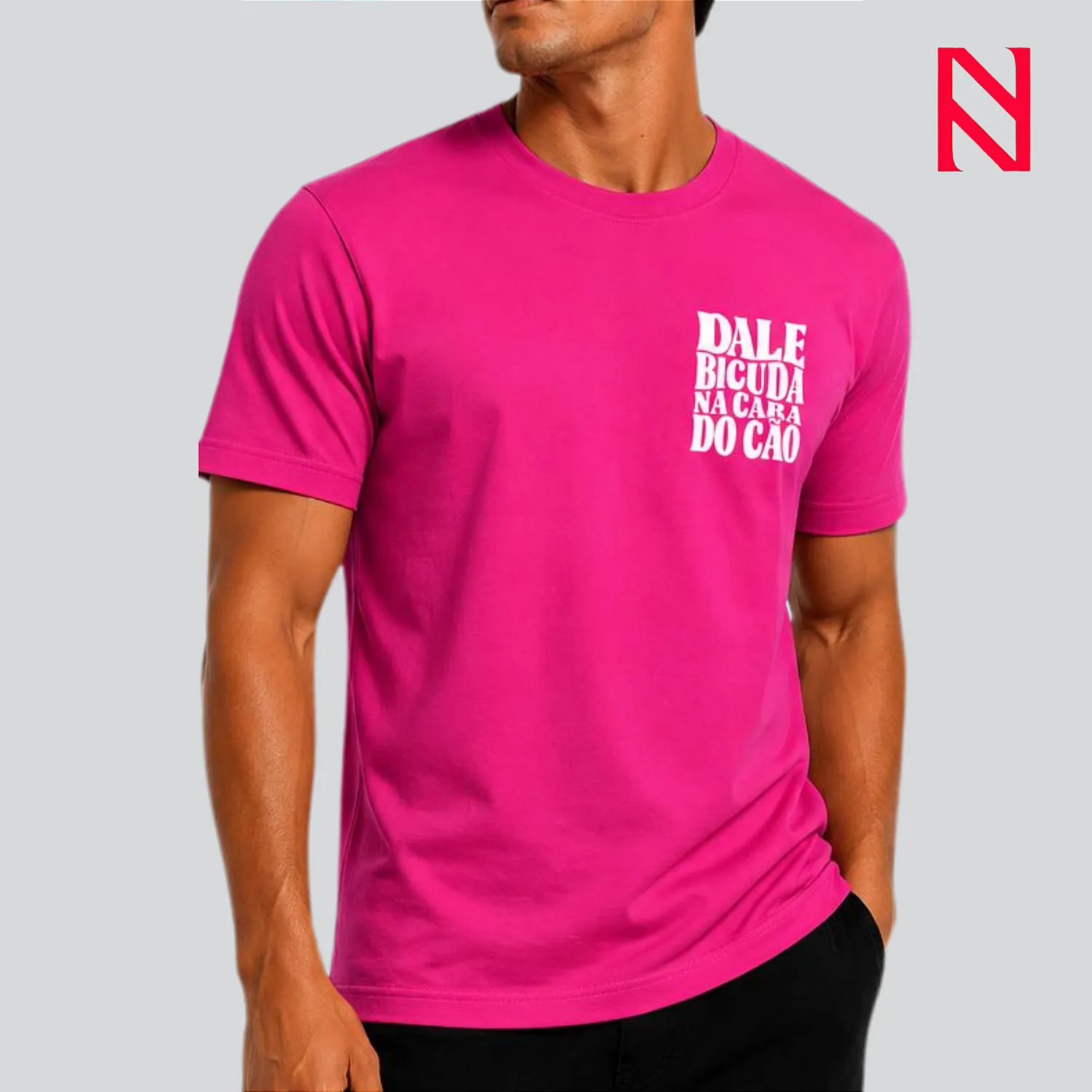 Camiseta Masculina Irmã Marluce — Rosa